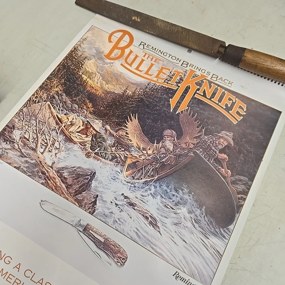 1996 Remington Bullet Knife Mini‎ Trapper Calendar 30x20